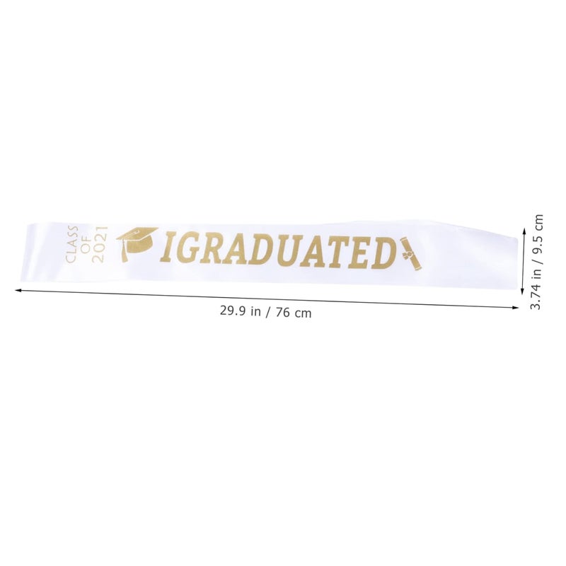 Graduation Satin Sash with Crystal Accessories for Photography and Special Occasions - Image 5